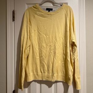 Banana Republic Yellow & Gray Crewneck Sweater Women’s Size XL